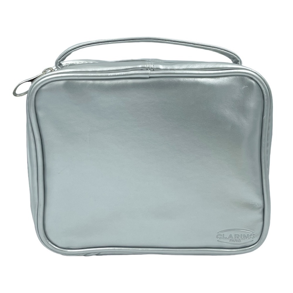 Clarins Paris Vanity Case Silver makeup Bag